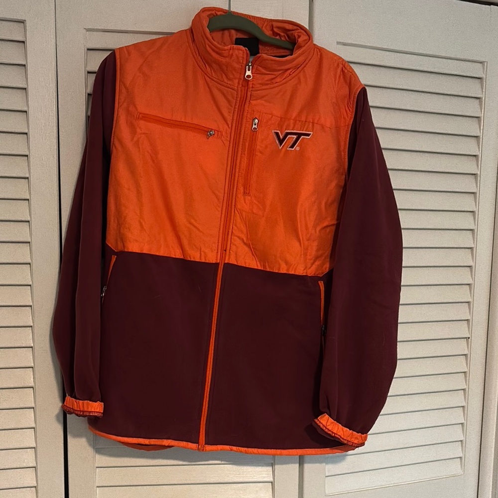 Men's Virginia Tech fleece & nylon size L next-to-new jacket 🧡♥️
